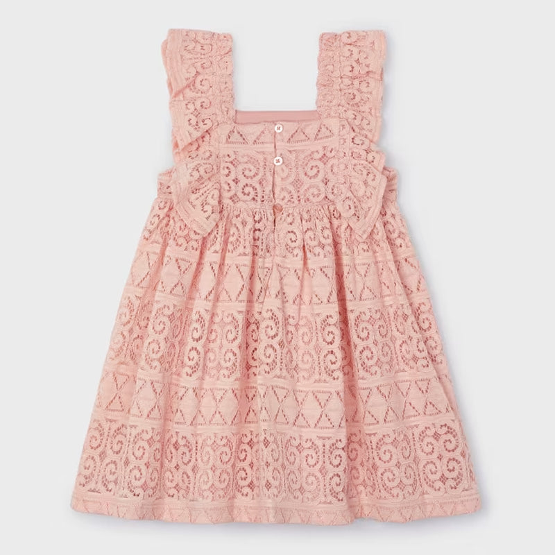 Nude Pink Crochet Dress