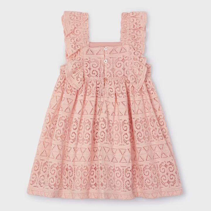 Nude Pink Crochet Dress