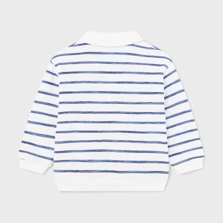 Navy Blue Striped Sweatshirt