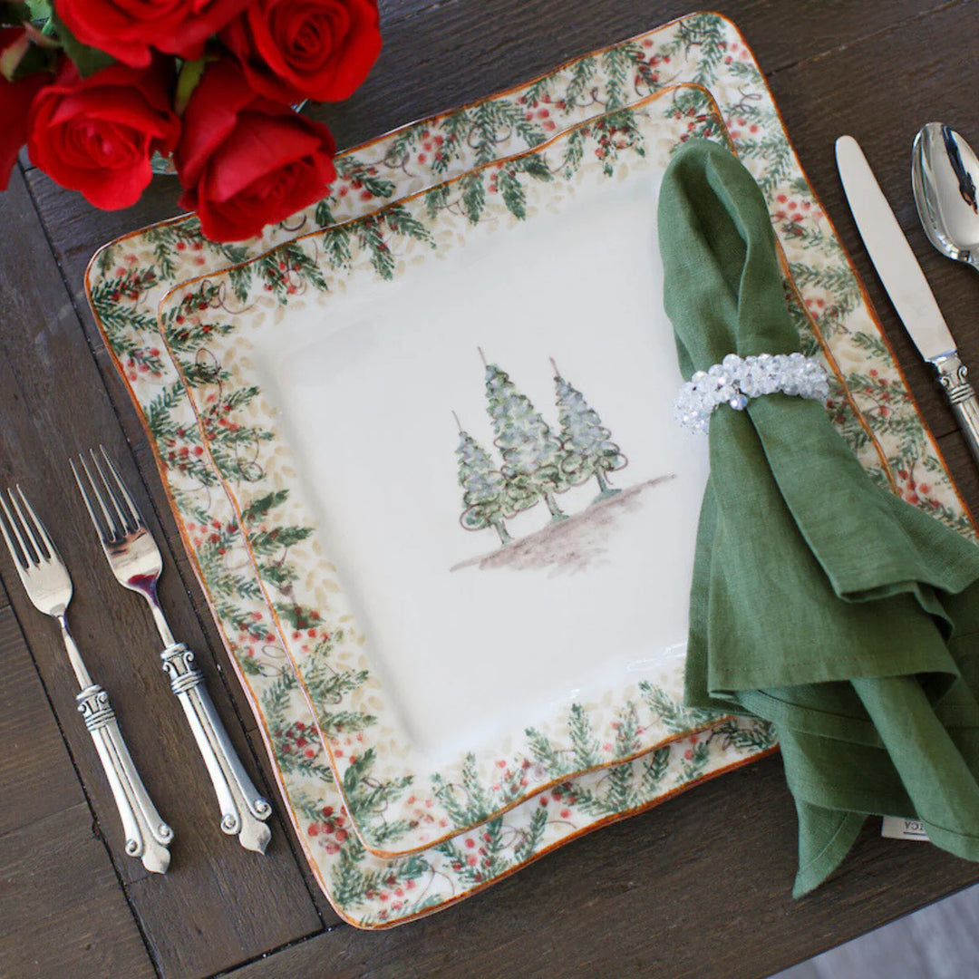 Natale Square Dinner Plate