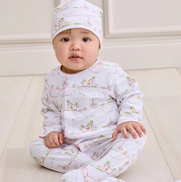 Noah's Print Footie - Pink