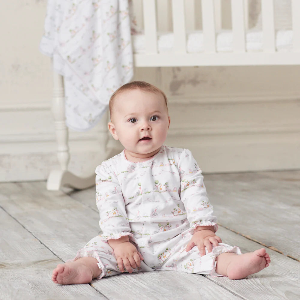 Noah's Print Playsuit - Pink