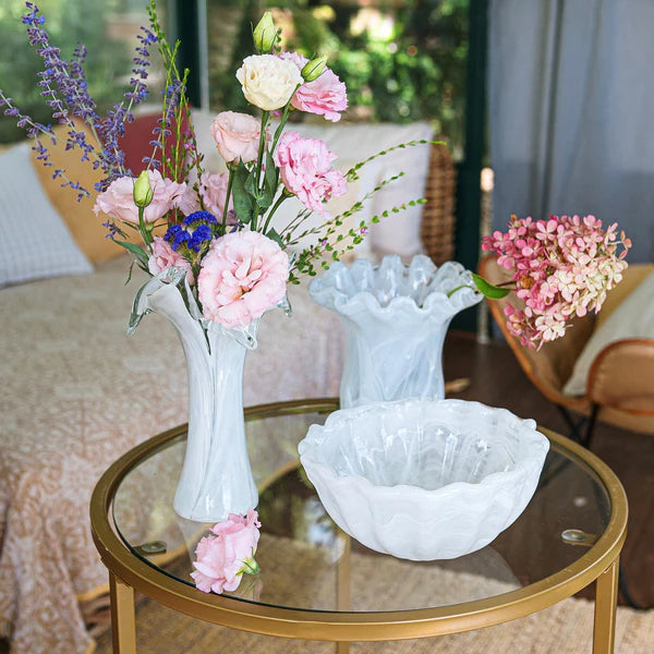 Onda Glass White Small Bowl