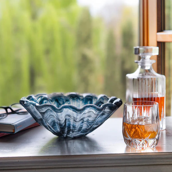 Onda Glass Gray Medium Bowl