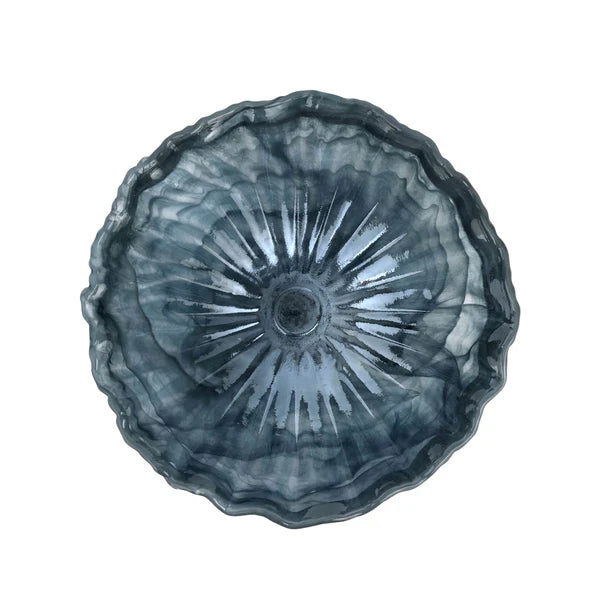 Onda Glass Gray Large Bowl