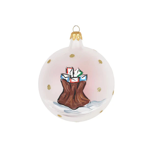 Old St. Nick Sending Letters Ornament