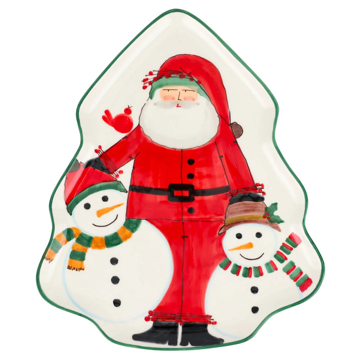 Old St. Nick Figural Tree Platter