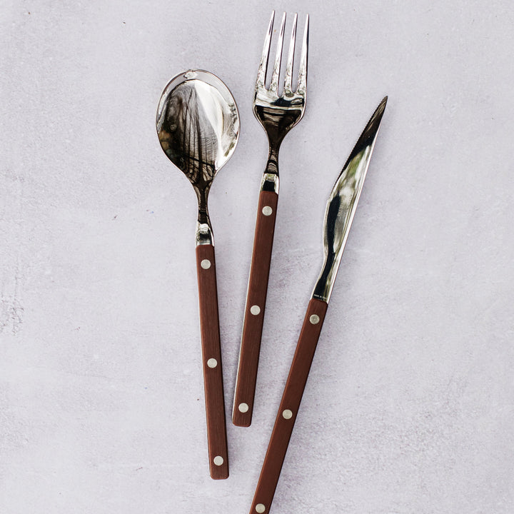 Pastello Brown Three-Piece Place Setting