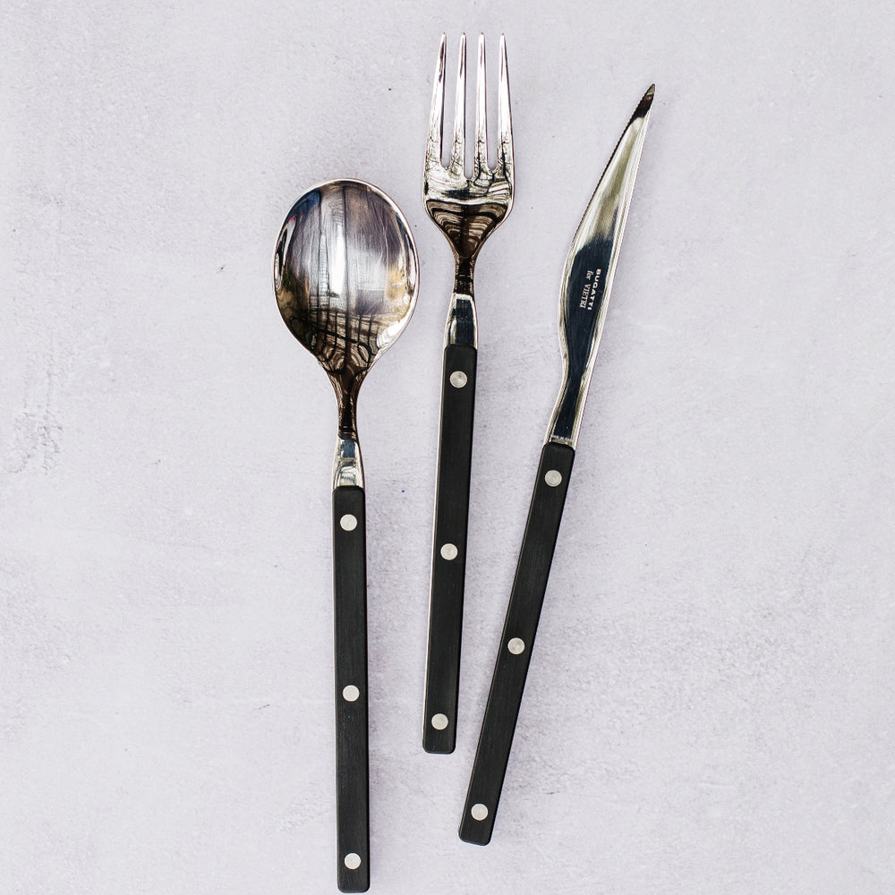 Pastello Black Three-Piece Place Setting