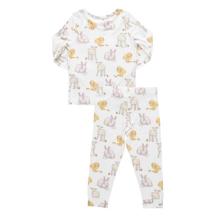 Kids Bamboo PJ Set - Easter Friends