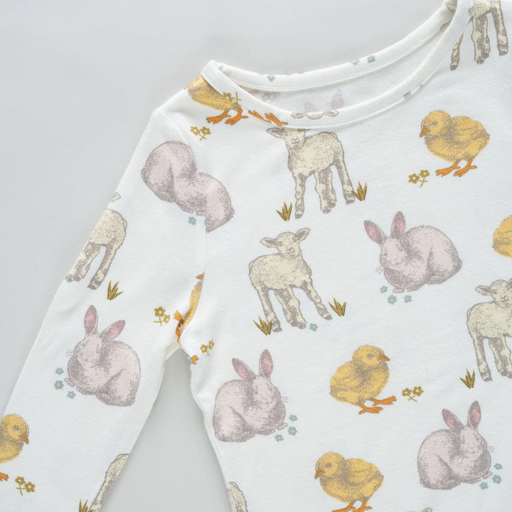 Kids Bamboo PJ Set - Easter Friends