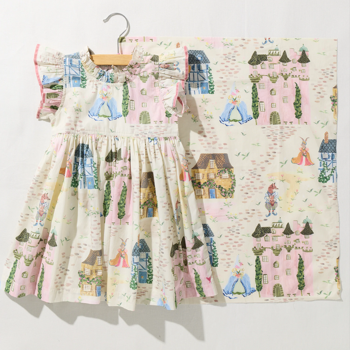 Girls Jennifer Dress - Whimsical Castle