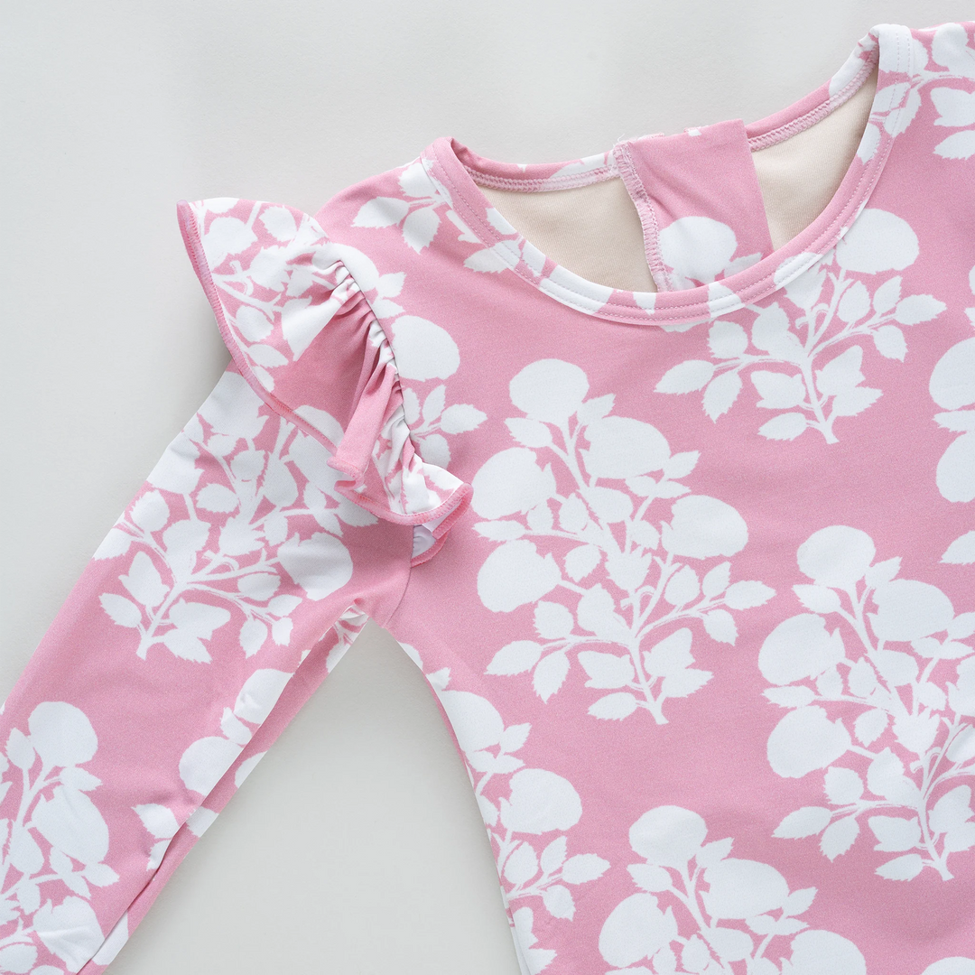 Girls Rachel Suit - Pink Bouquet Floral