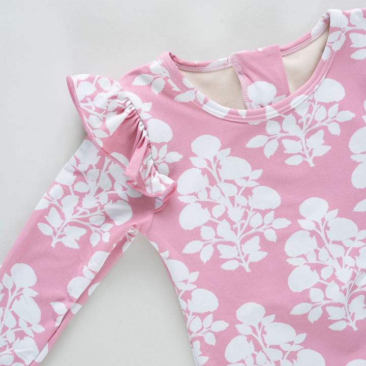 Girls Rachel Suit - Pink Bouquet Floral