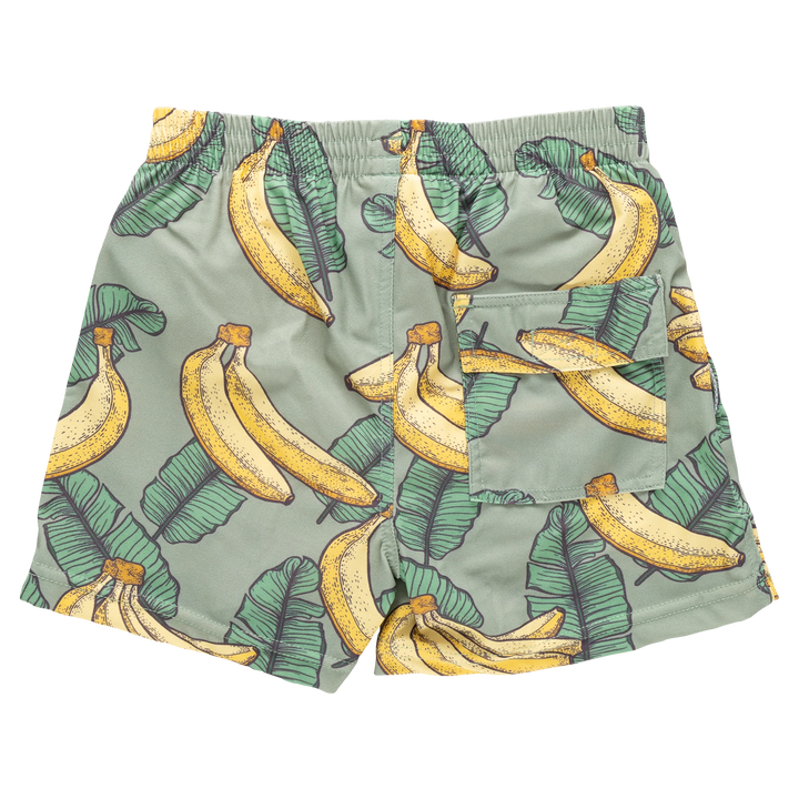 Boys Swim Trunk - Green Banana Leaves