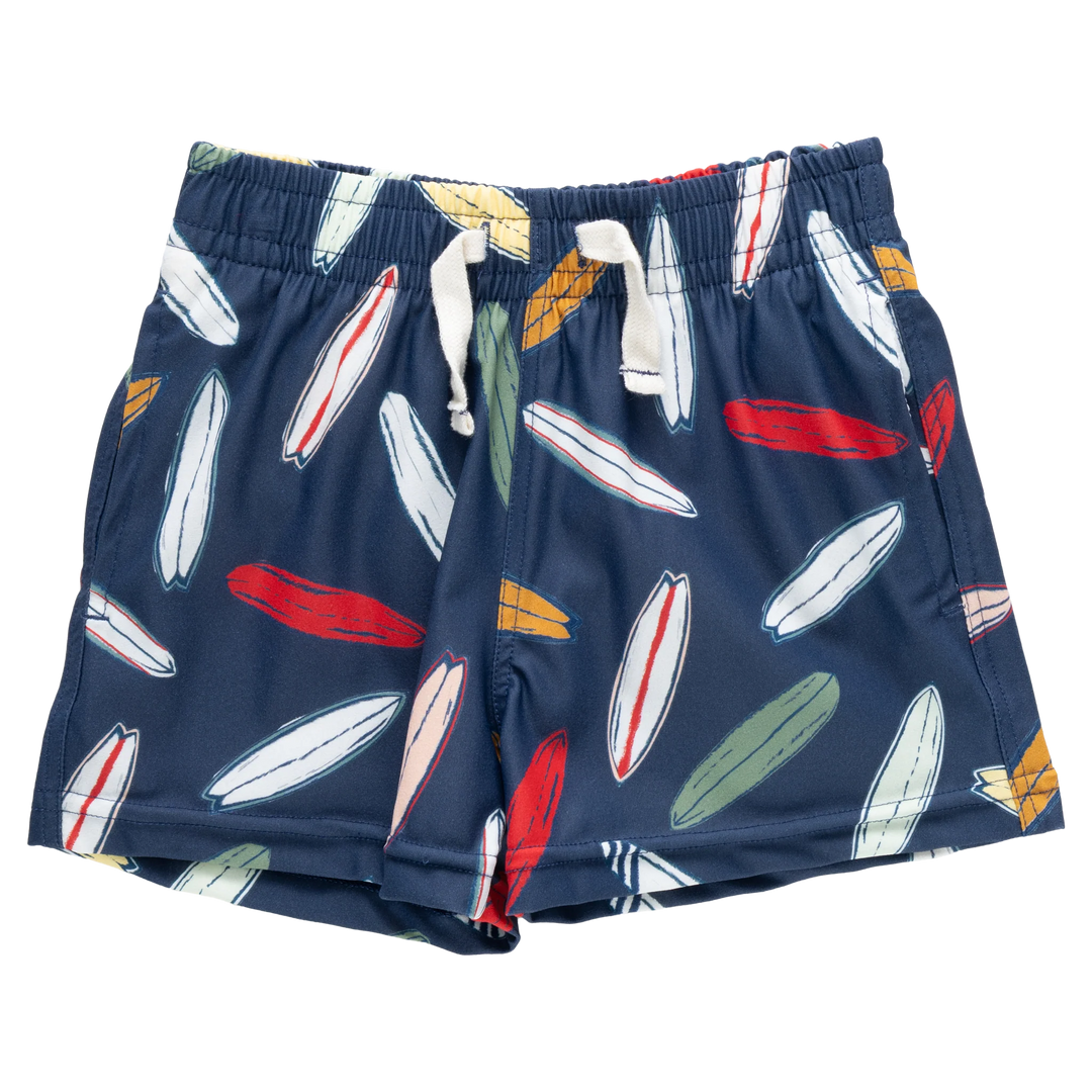 Boys Swim Trunk - Navy Surfboard