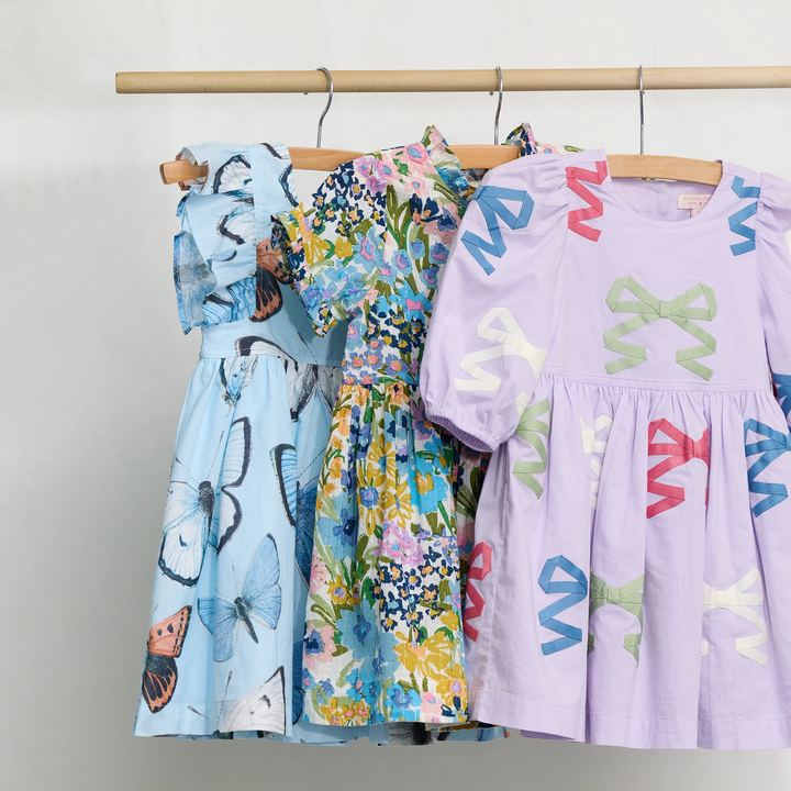 Girls Brooke Dress - Lavender Multi Bow Applique