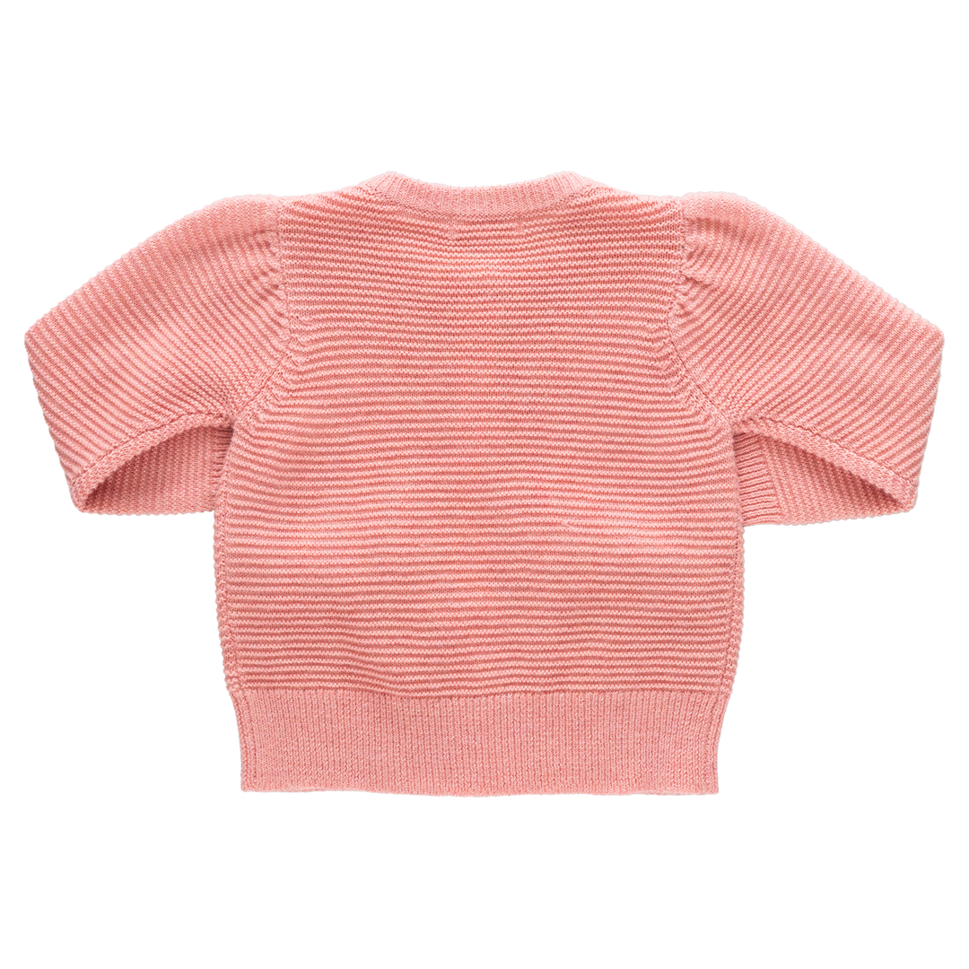 Girls Bow Pocket Sweater - Red Velvet Bows
