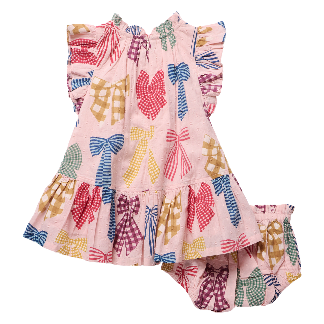 Baby Girls Harper Dress Set - Patterned Bows