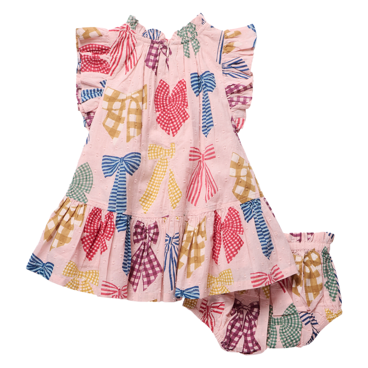 Baby Girls Harper Dress Set - Patterned Bows