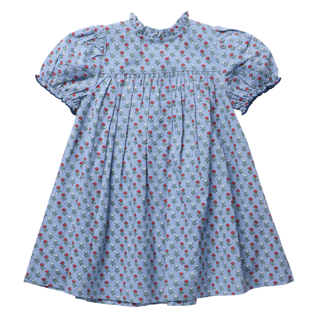 Girls Lucia Dress - Light Blue Carnation
