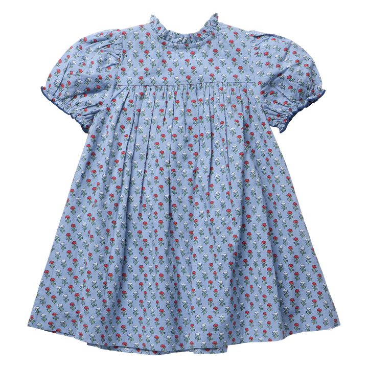 Girls Lucia Dress - Light Blue Carnation