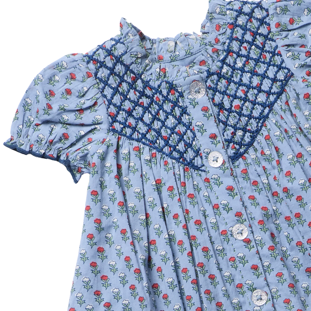 Girls Lucia Dress - Light Blue Carnation