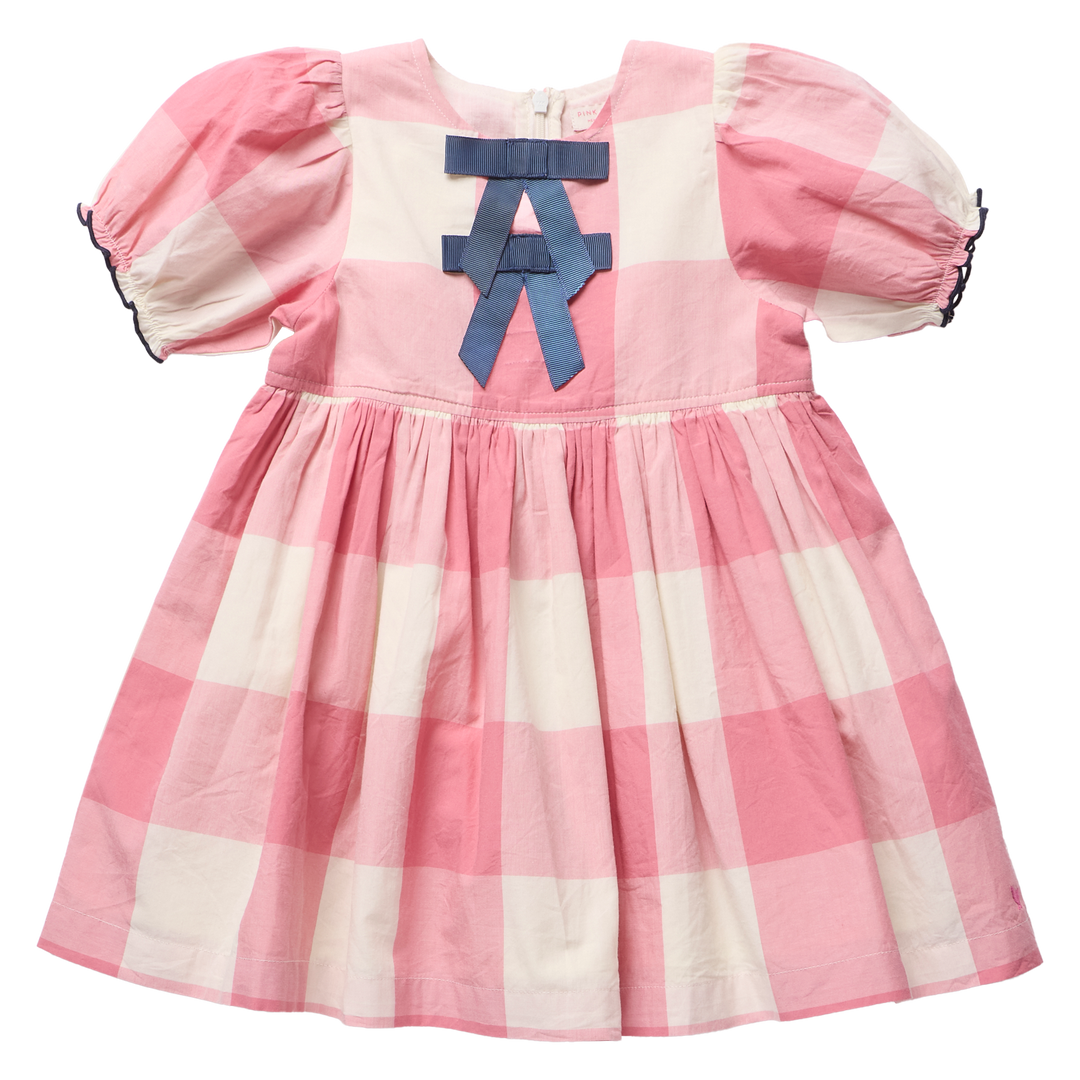 Girls Hermione Dress - Pink Checks
