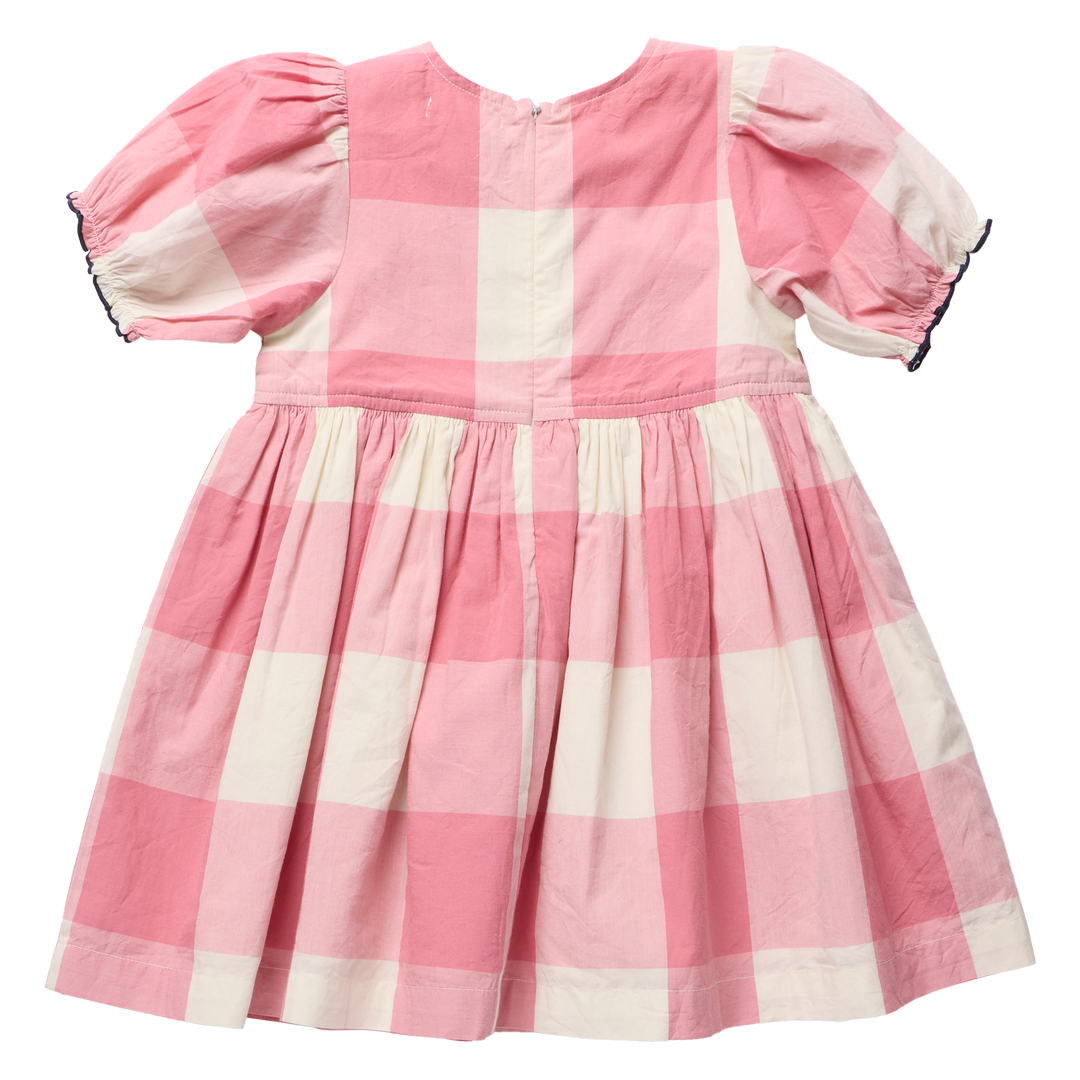 Girls Hermione Dress - Pink Checks