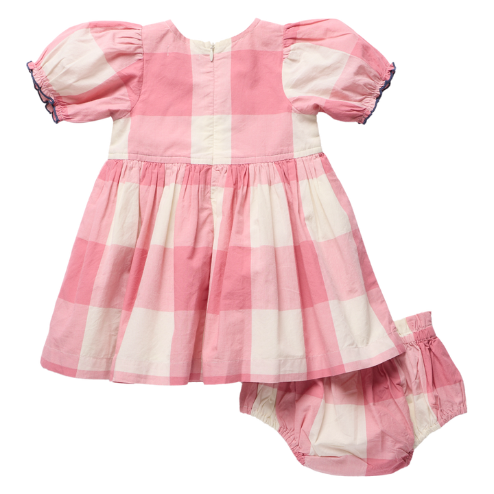 Baby Girls Hermione Dress Set - Pink Check