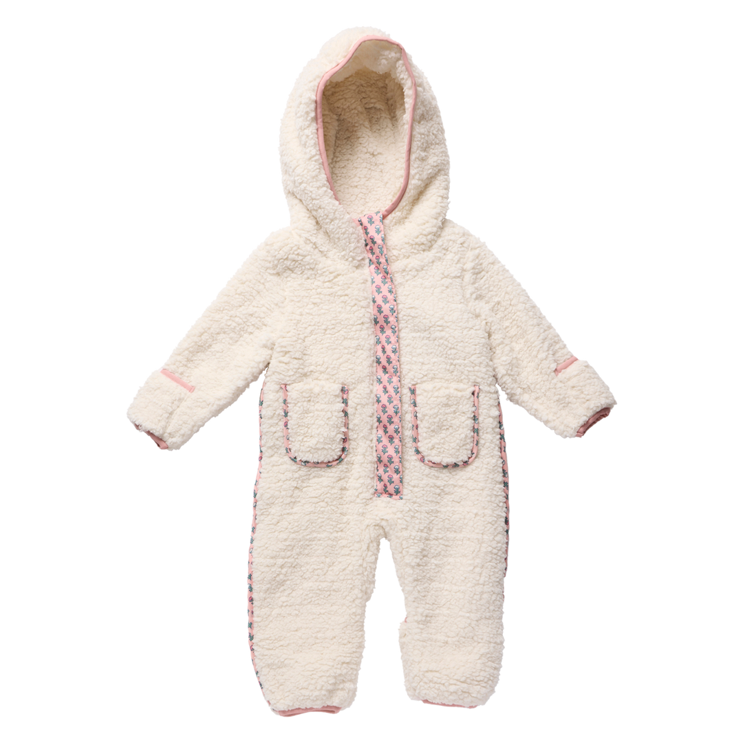 Baby Girls Pramsuit - Cream