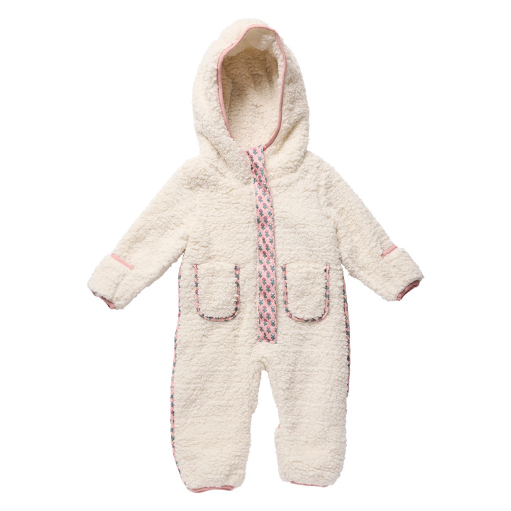 Baby Girls Pramsuit - Cream