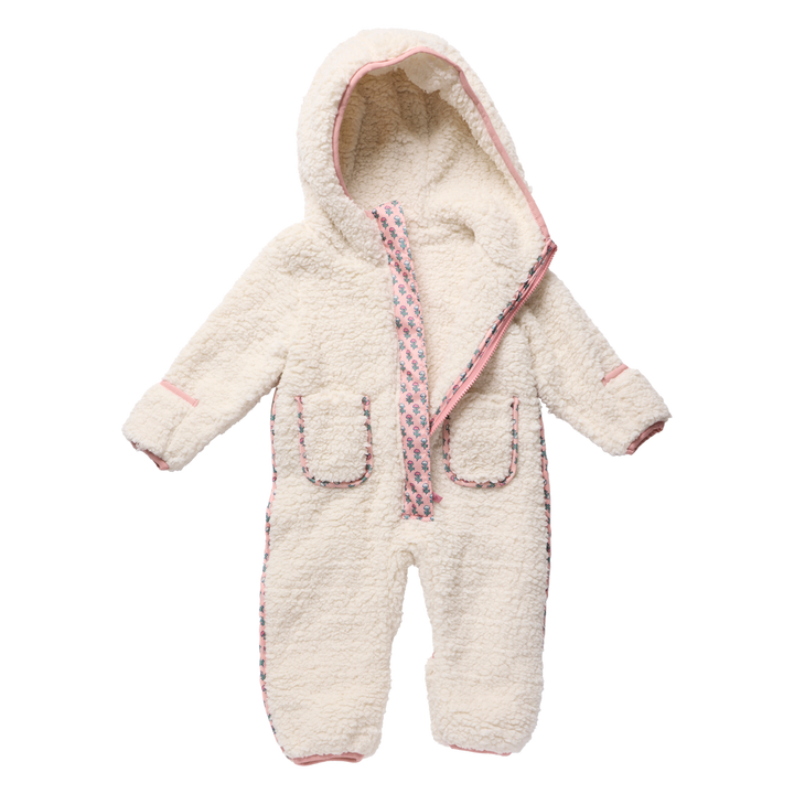 Baby Girls Pramsuit - Cream