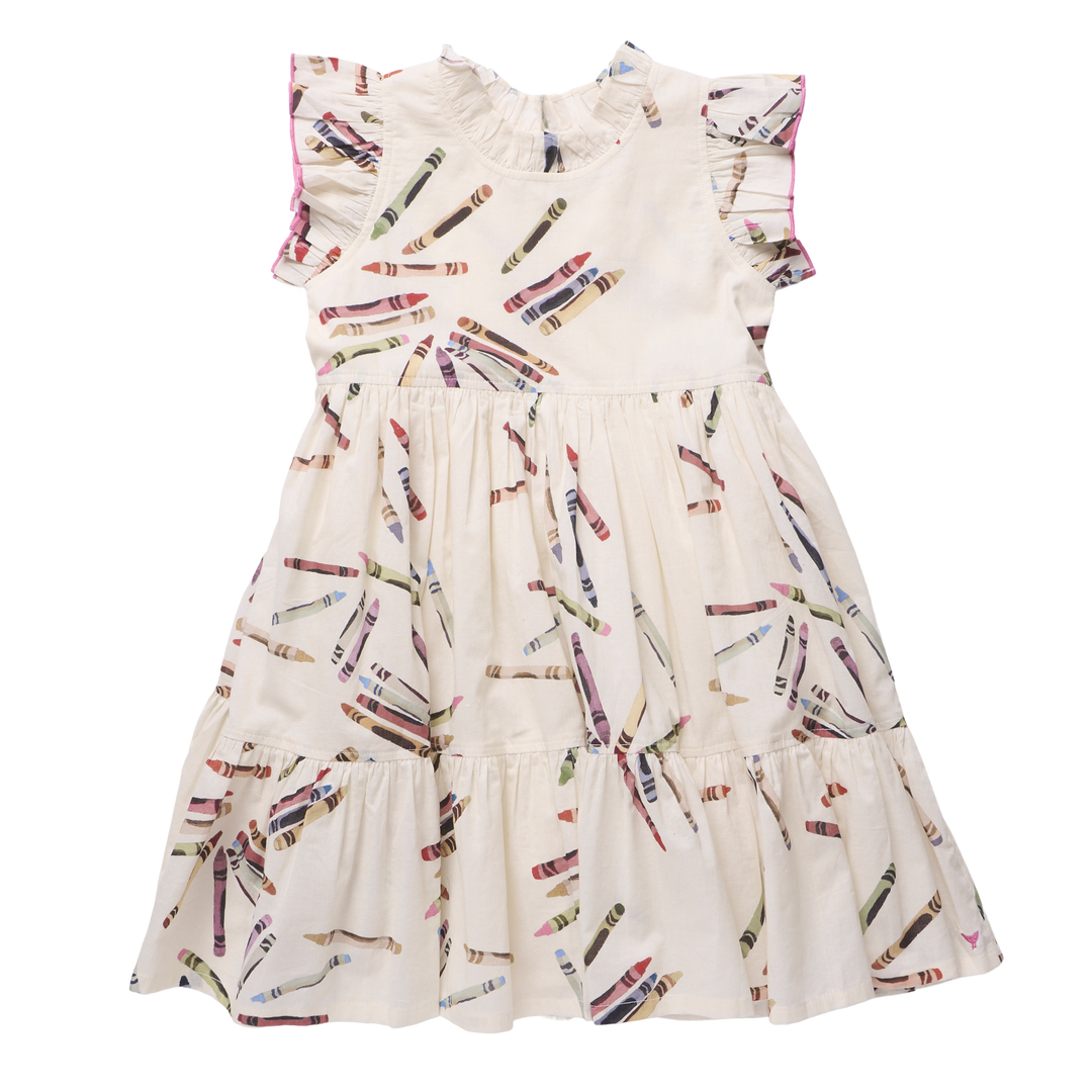 Girls Jennifer Dress - Tossed Crayons