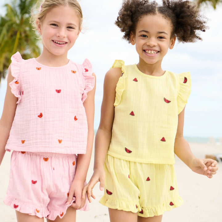 Baby Girls Roey 2-PC Set - Butterfly Embroidery