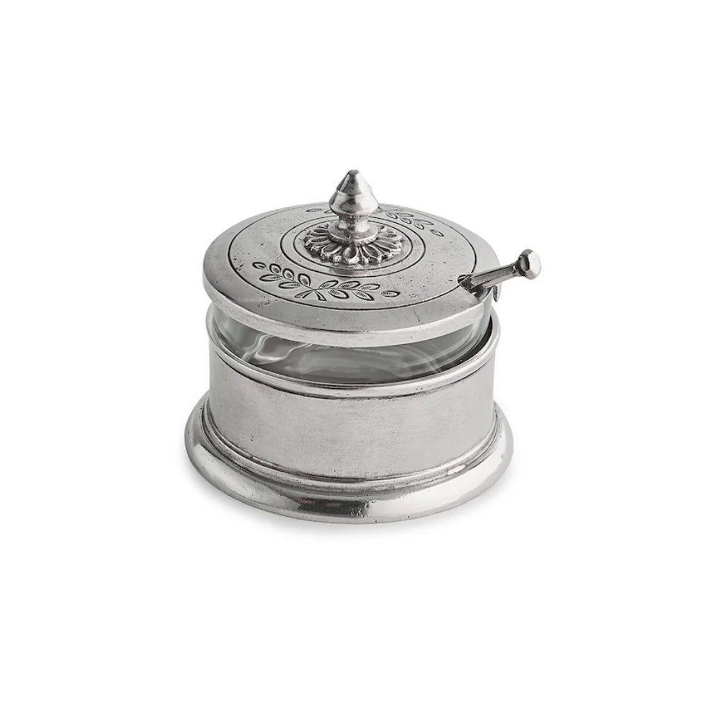 Peltro Condiment Bowl w/ Spoon