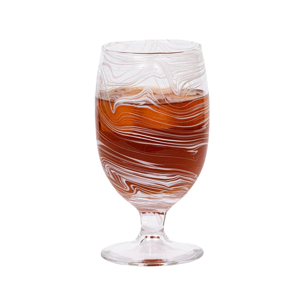 Puro Marbled Goblet - White