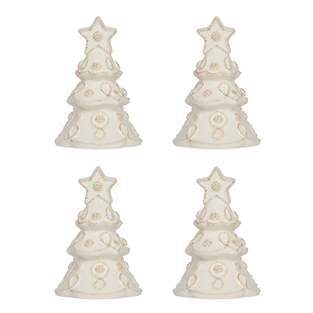 Berry & Thread North Pole Tree Place Card Holder Set/4 - Whitewash