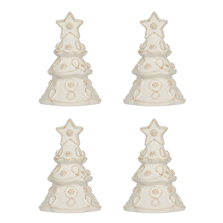 Berry & Thread North Pole Tree Place Card Holder Set/4 - Whitewash
