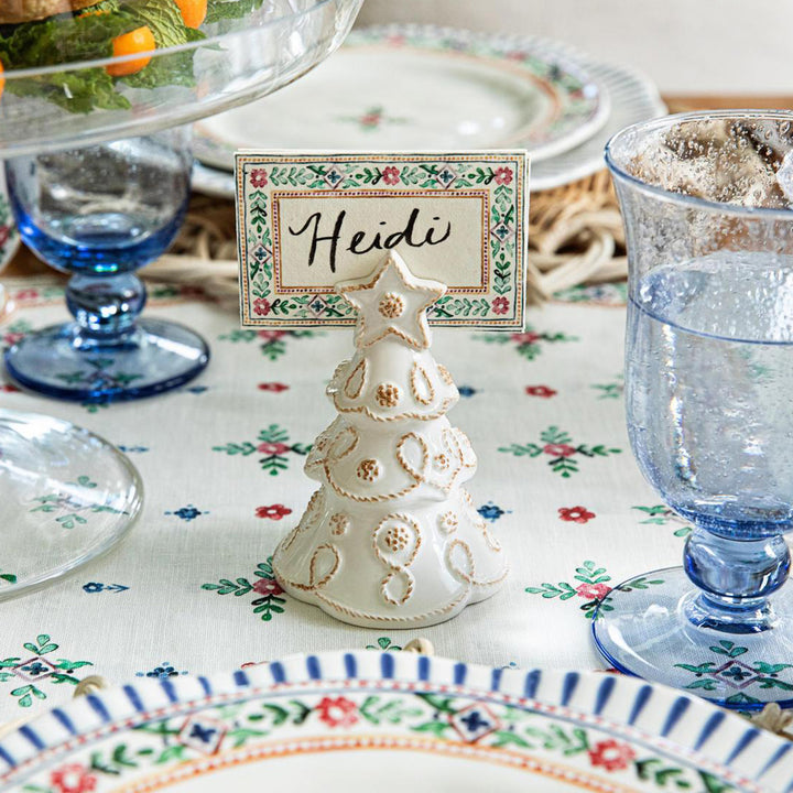 Berry & Thread North Pole Tree Place Card Holder Set/4 - Whitewash