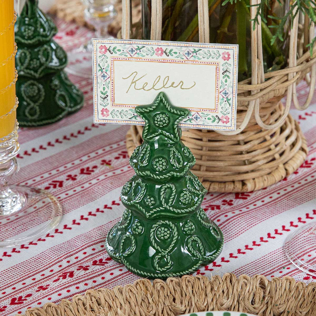 Berry & Thread North Pole Tree Place Card Holder Set/4 - Basil