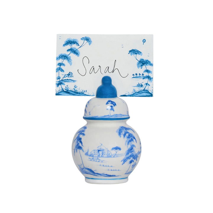 Country Estate Place Card Holder Set/4 - Delft Blue