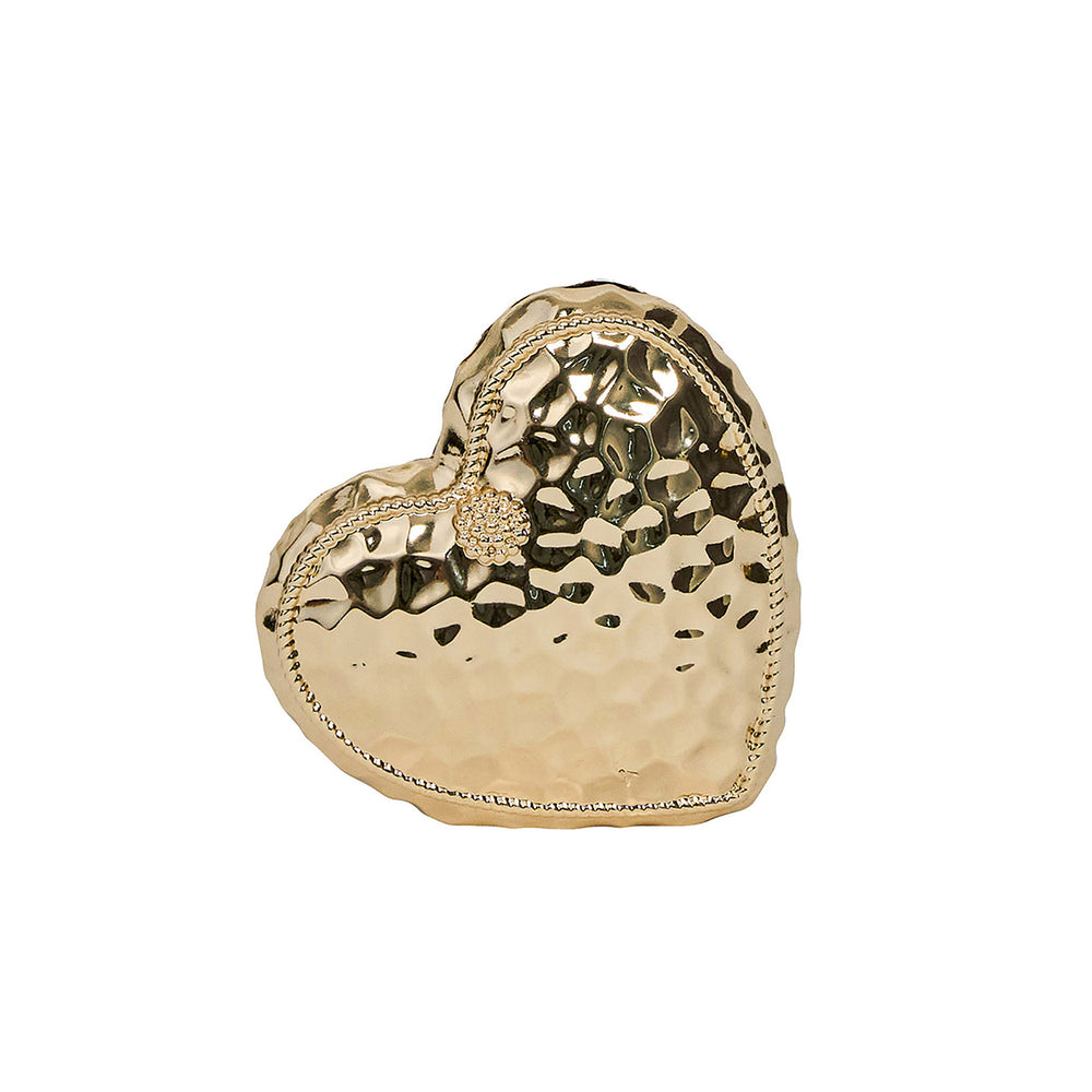 Berry & Thread Heart Place Card Holder Set/4 - Gold