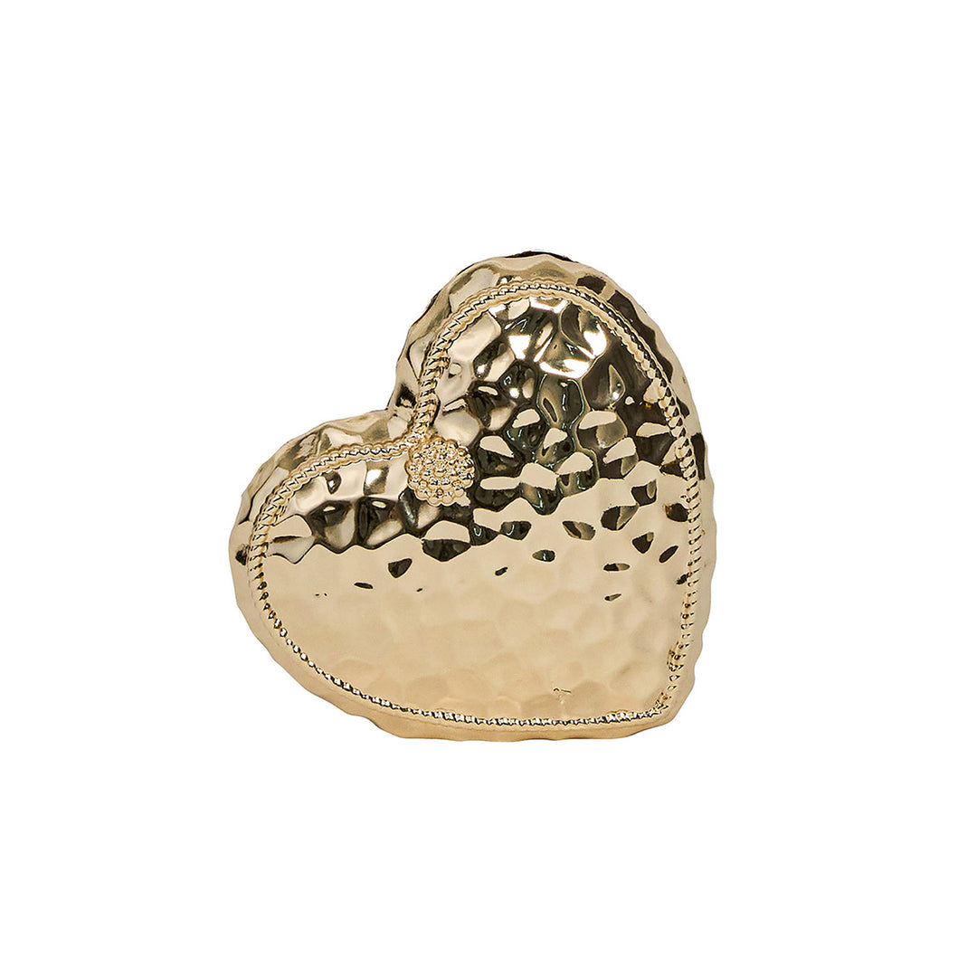 Berry & Thread Heart Place Card Holder Set/4 - Gold