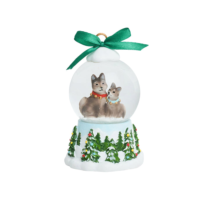 Berry &amp; Thread North Pole Husky Snow Globe Place Card Holder