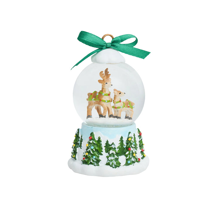 Berry &amp; Thread North Pole Reindeer Snow Globe Place Card Holder