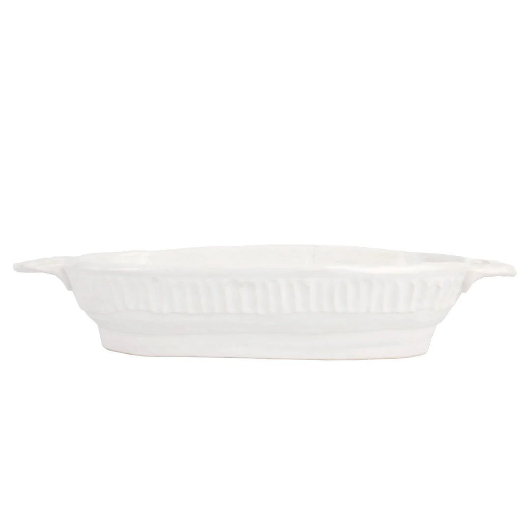 Pietra Serena Handled Oval Bowl