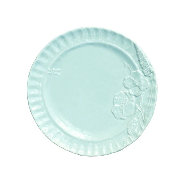 Pietra Fiori Aqua Salad Plate