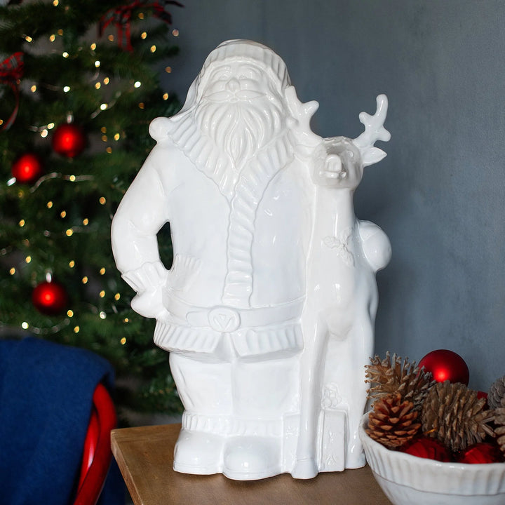 Pietra Natale Figural Santa w/ Deer
