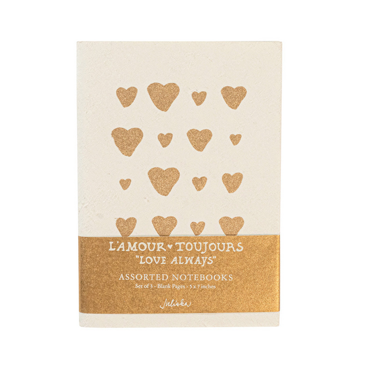 L'Amour Toujours Journal Assorted Set/3 - Gold